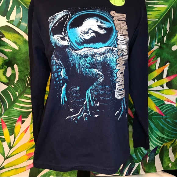 Jurassic World Boys Raptor Long Sleeve Blue Tee - Picture 4 of 6